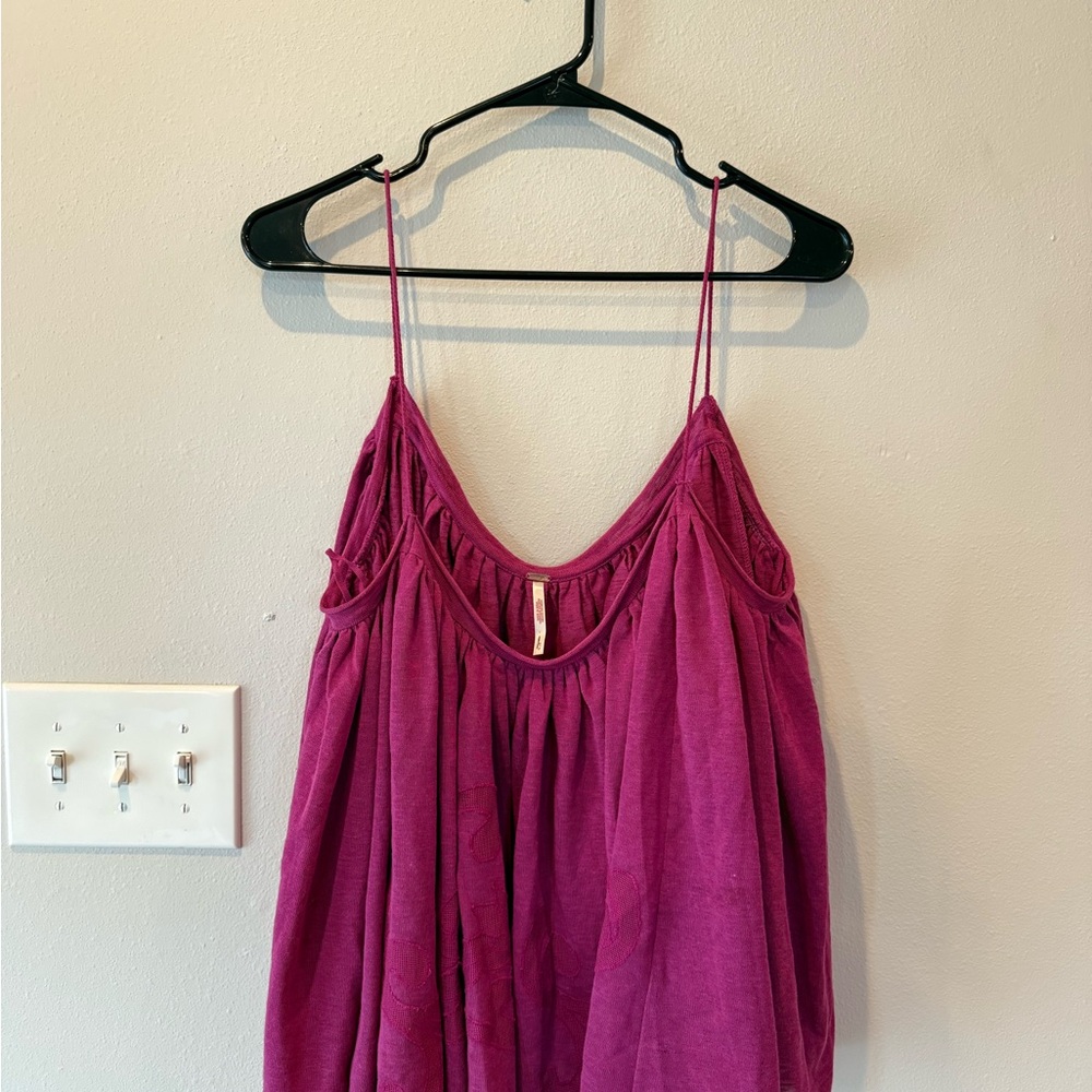 Free People Pink Spaghetti Strap Top